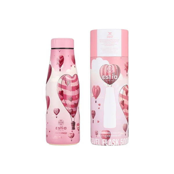 ESTIA HOME ART THERMAL TRAVEL FLASK 500ml - LOVE ASCEND