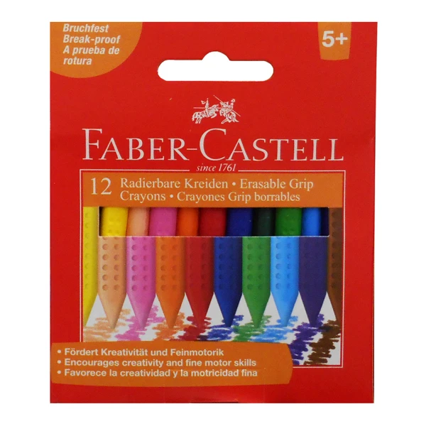 FABER-CASTELL SET 12 ERASABLE CRAYONS