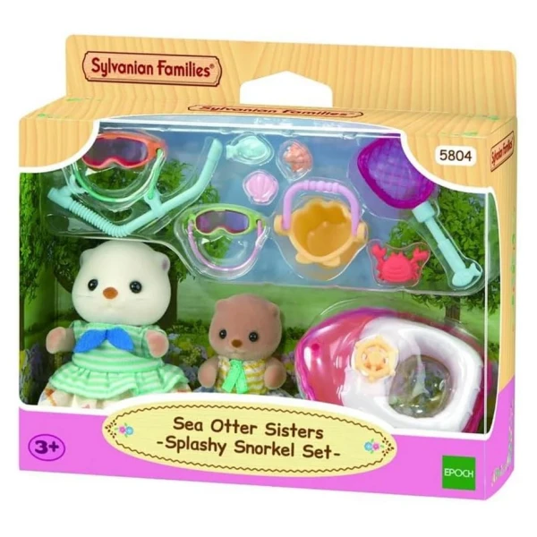 THE SYLVANIAN FAMILIES ΣΕΤ ΠΑΙΧΝΙΔΙΟΥ SEA OTTER SISTERS-SPLASHY SNORKEL