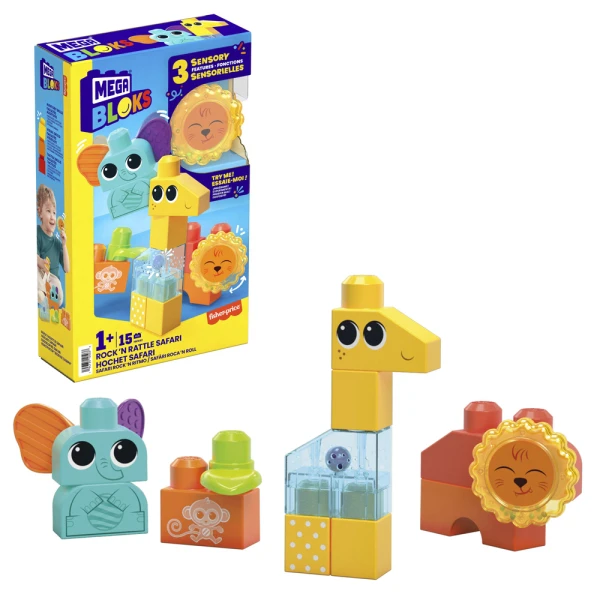 MEGA BLOCKS SENSORY LINE - SAFARI 15 pcs