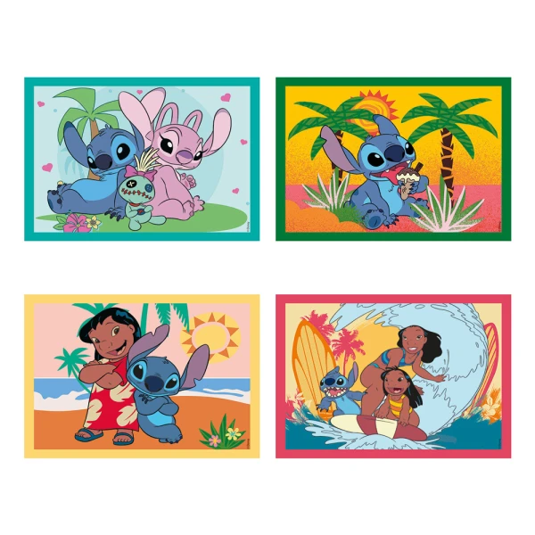 CLEMENTONI ΠΑΙΔΙΚΟ ΠΑΖΛ 4 ΣΕ 1 SUPER COLOR DISNEY STICH 12-16-20-24 ΤΜΧ
