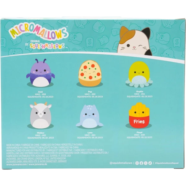MICROMALLOWS - ΣΕΤ 6 τεμ. ΛΟΥΤΡΙΝΑ 6εκ. SQUISHMALLOWS