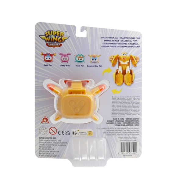 SUPER WINGS SUPER PET TRANSFORMING ROBOT - GOLDEN BOY PET