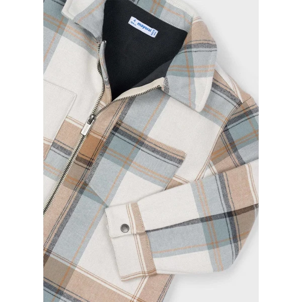 MAYORAL JACKET PLAID LIGHT BROWN