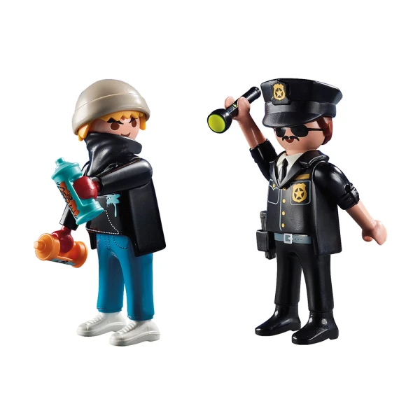 PLAYMOBIL CITY ACTION DUOPACK ΑΣΤΥΝΟΜΙΚΟΣ ΚΑΙ ΚΑΛΛΙΤΕΧΝΗΣ ΓΚΡΑΦΙΤΙ