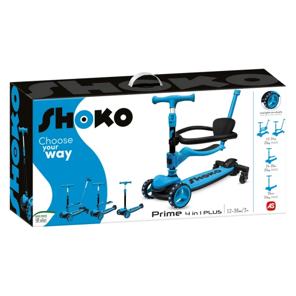 SHOKO ΠΑΙΔΙΚΟ ΠΑΤΙΝΙ PRIME 4 IN 1 PLUS ΣΕ ΜΠΛΕ ΧΡΩΜΑ ΓΙΑ 12+ ΜΗΝΩΝ