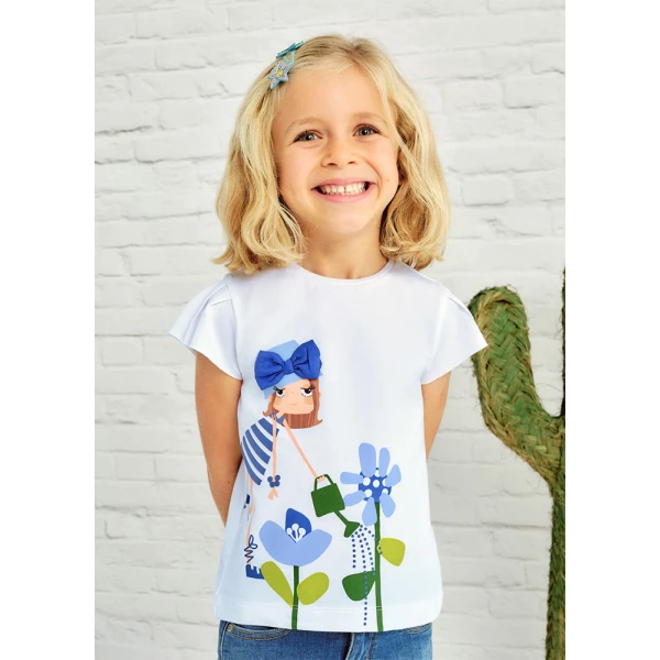 MAYORAL BLOUSE SHORT SLEEVES WHITE 