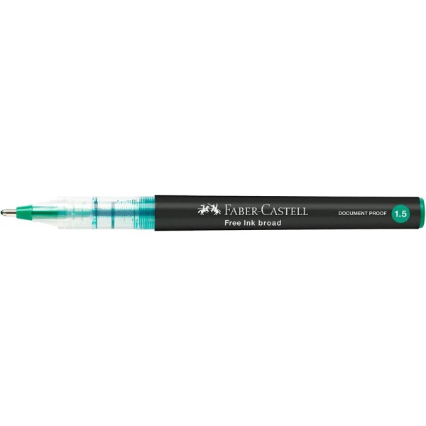 FABER-CASTELL PEN FREE INK BROAD 1.5mm - GREEN