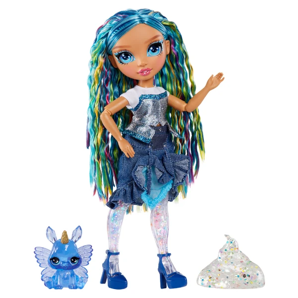 RAINBOW HIGH SHIMMERS ΚΟΥΚΛΑ ΜΟΔΑΣ ΚΑΙ SLIME SKYLER