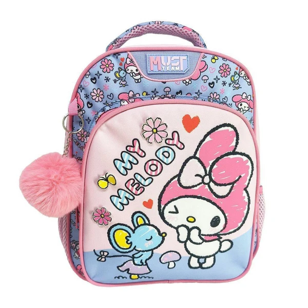 MUST TEAM PRESCHOOL BACKPACK 27X10X31 cm WITH 2 COMPARTMENTS - MY MELODY MOUSE