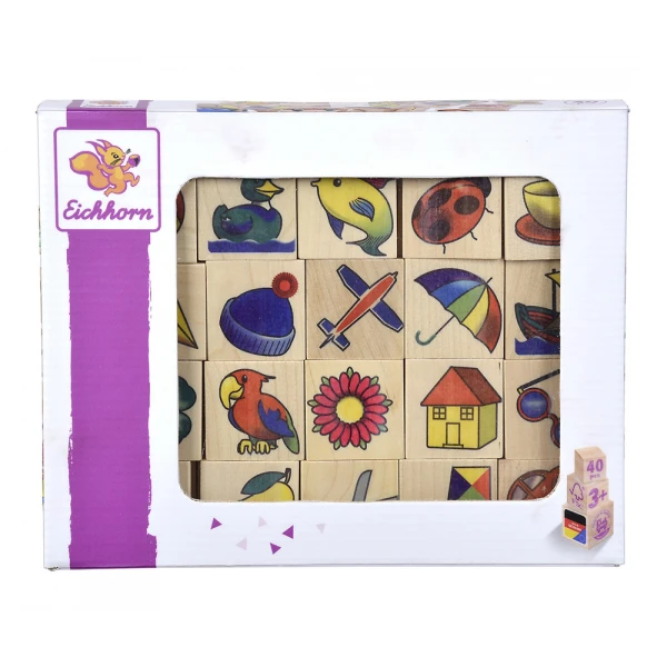 EICHHORN WOODEN MEMORY GAME WITH PICTURES