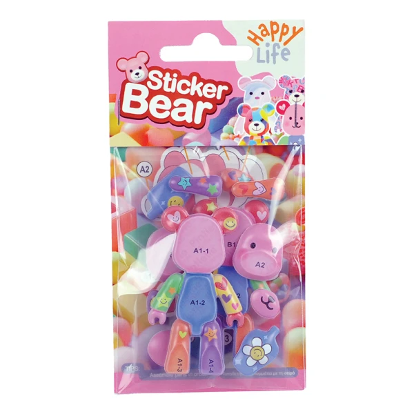 3D STICKER PUZZLE 24 pcs BEARS - 4 DESIGNS