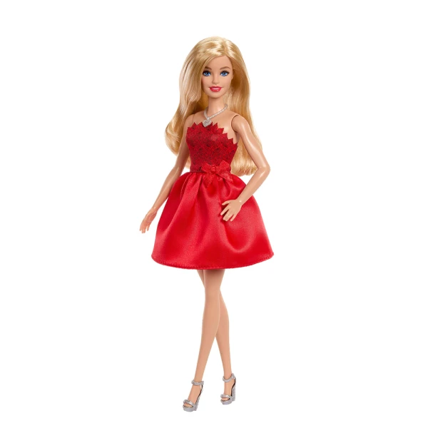 BARBIE ΚΟΥΚΛΑ ΜΕ ΚΟΚΚΙΝΟ ΦΟΡΕΜΑ - MATTEL 80 ΧΡΟΝΙΑ