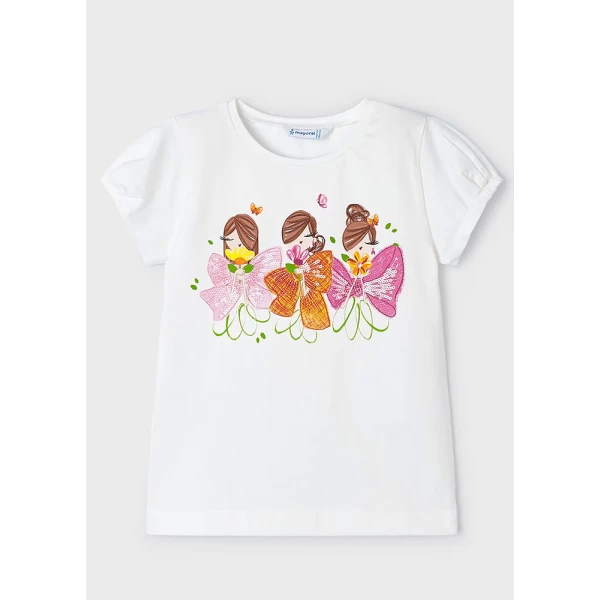 MAYORAL SHORT SLEEVES BLOUSE  ECRU