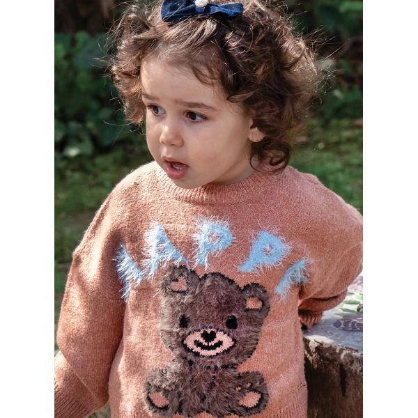 ENERGIERS PULLOVER GIRL BEBE CORAL GOLD