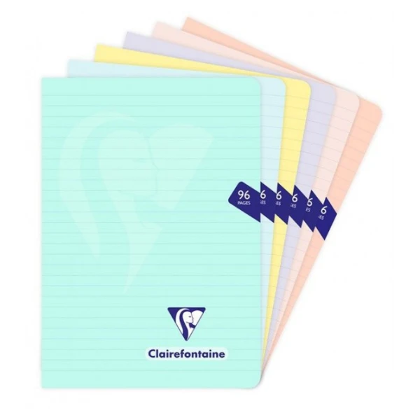 MIMESYS STAPLED PASTEL PP NOTEBOOK A4 RULED 48 SHEETS - VARIOUS COLORS