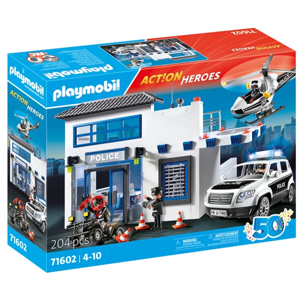 PLAYMOBIL CITY ACTION ΑΣΤΥΝΟΜΙΚΟ ΤΜΗΜΑ ΜΕ ΠΕΡΙΠΟΛΙΚΟ ΚΑΙ ΕΛΙΚΟΠΤΕΡΟ 