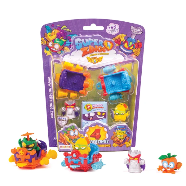 SUPERZINGS SERIES 5 BLISTER 4 FIRUGES WITH ACCESSORIES FOR 3+ YEARS - 12 DESIGNS