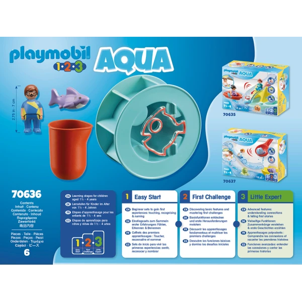 PLAYMOBIL 1.2.3 AQUA WATER MILL WITH BABY SHARK