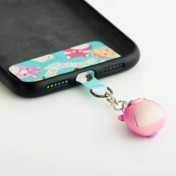 SQUISHMALLOWS UNIVERSAL MOBILE CHARM WITH CONNECTION PAD - LOLA THE UNICORN