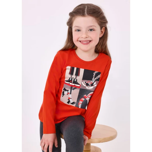MAYORAL BLOUSE LONG SLEEVES ORANGE