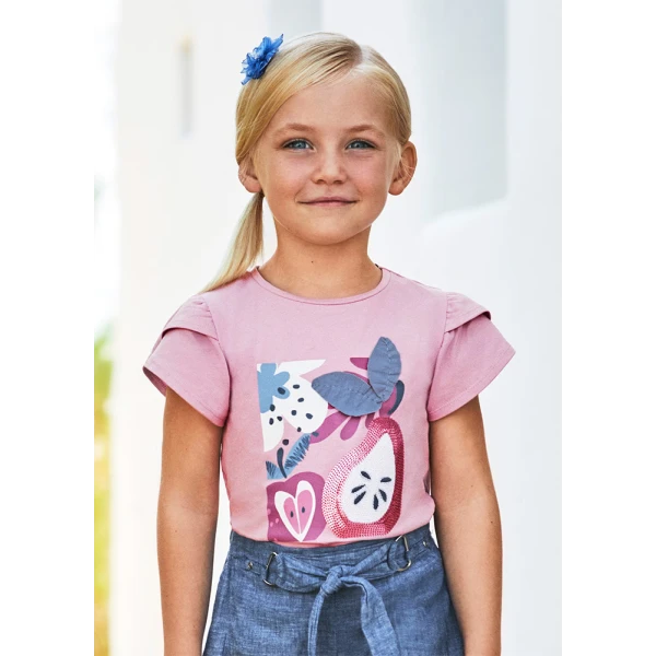 MAYORAL SHORT SLEEVES BLOUSE PURPLE