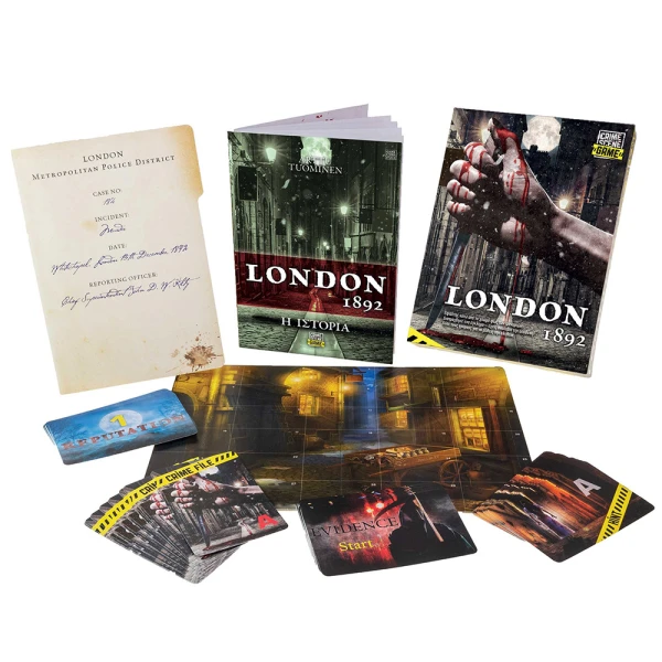 AS GAMES ΕΠΙΤΡΑΠΕΖΙΟ ΠΑΙΧΝΙΔΙ CRIME SCENE LONDON 1892 ΓΙΑ ΗΛΙΚΙΕΣ 18+ ΧΡΟΝΩΝ ΚΑΙ 1+ ΠΑΙΚΤΕΣ