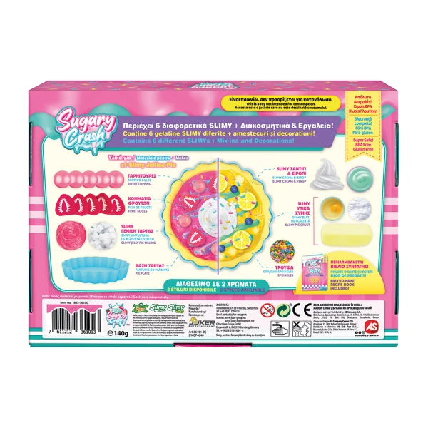 AS SLIME SUGARY CRUSH FOR AGES 7+ - 6 DESIGNS