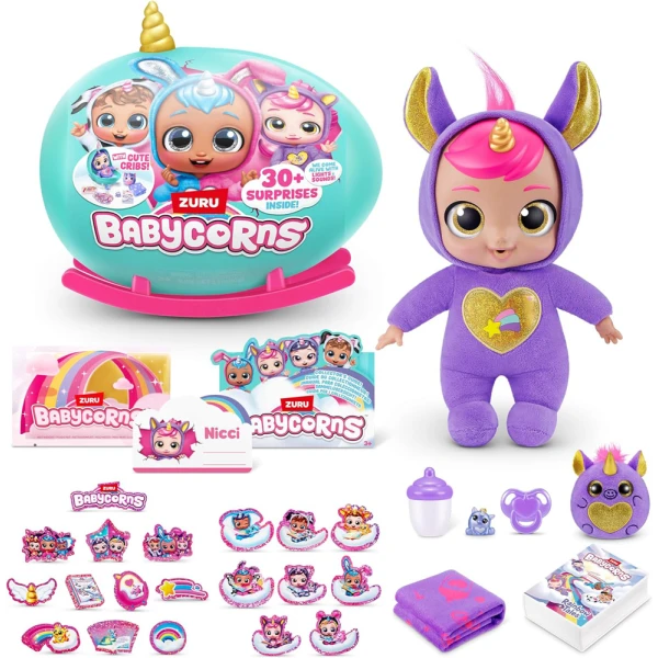 ΚΟΥΝΙΑ BABYCORNS ΚΟΥΚΛΑ ΜΕ ΦΩΣ ΚΑΙ ΗΧΟ LARGE - 4 ΣΧΕΔΙΑ