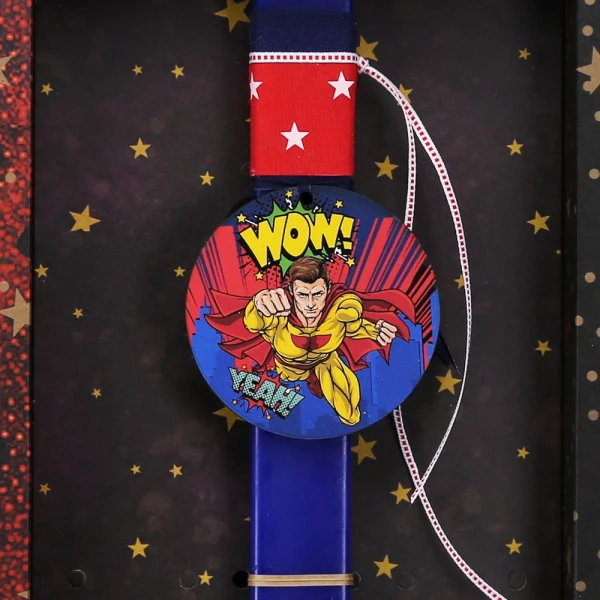 SYNCHRONIA HANDMADE CANDLE 30 cm BASIC - SUPER HERO WOW