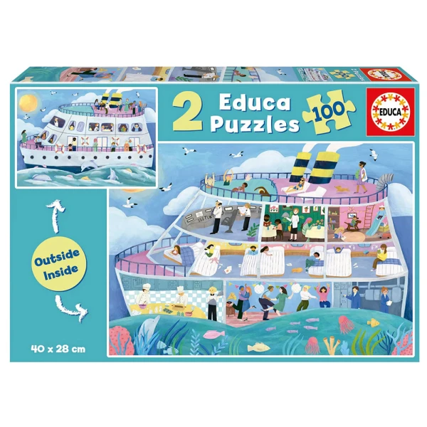 EDUCA ΠΑΖΛ 2X100 τεμ. ΠΛΟΙΟ ΜΕΣΑ/ΕΞΩ