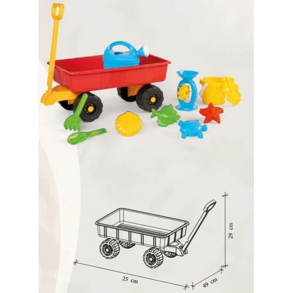 PLASTIC TROLLEY WITH ACCESSORIES