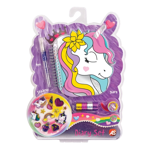 AS DIARY SET IN 3 DESIGNS FOR AGES 3+