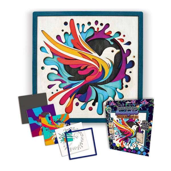 SPLAT PLANET WOODEN ART CRAFT KIT HUMMINGBIRD