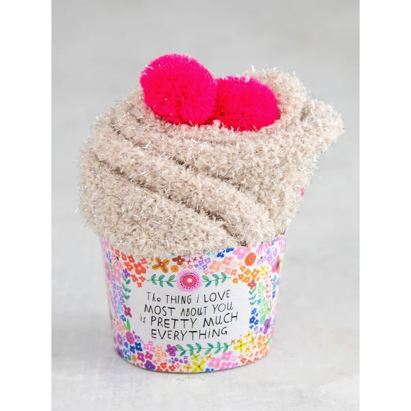 NATURAL LIFE  SOCKS CUPCAKE THE THING I LOVE MOST (ONE SIZE)