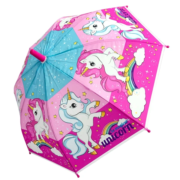 KIDS UMBRELLA 1SH SIMPLE OP. SECURITY 38 CM - POE UNICORN
