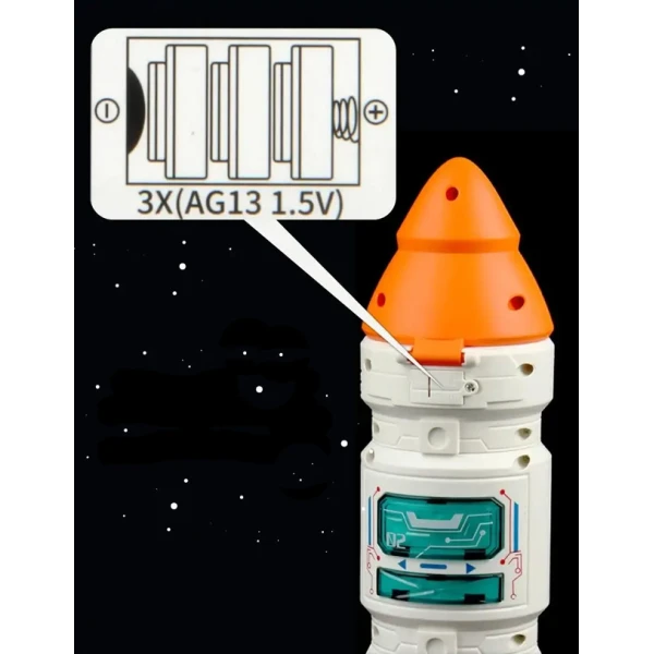 LARGE SPACE ROCKET WITH SOUNDS & LIGHT