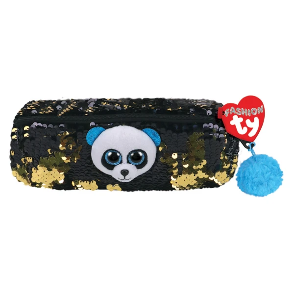 TY BEANIE BOOS PLUSH SEQUIN PENCIL CASE PANTA BAMBOO