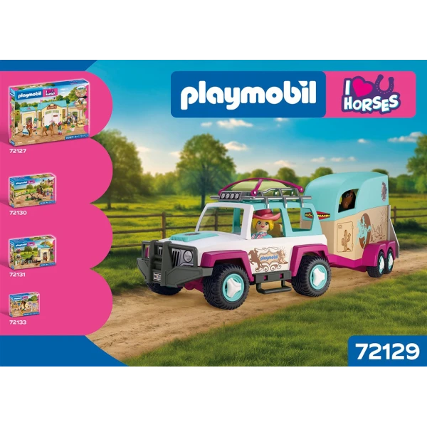 PLAYMOBIL I LOVE HORSES ΟΧΗΜΑ 4Χ4 ΜΕ ΤΡΕΪΛΕΡ ΜΕΤΑΦΟΡΑΣ ΑΛΟΓΟΥ