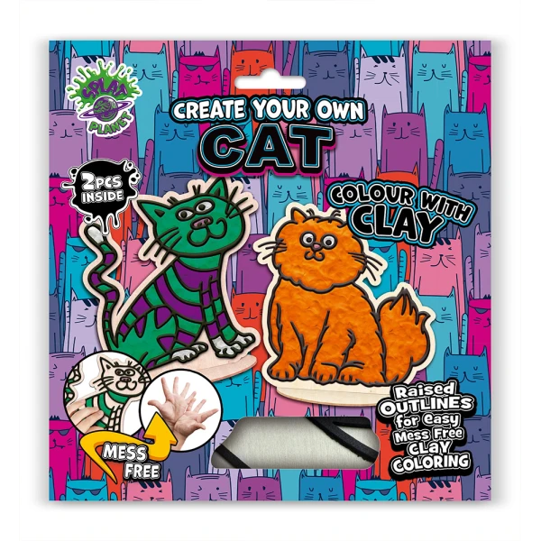 SPLAT PLANET MESS-FREE PAINT KIT WITH CLAY CATS