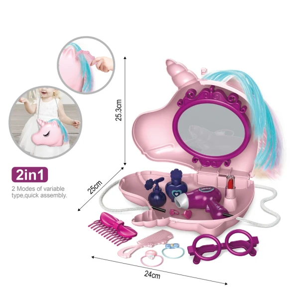 HANGING UNICORN BAG WITH COSMETICS