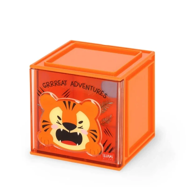 LEGAMI STACKABLE DESK STORAGE BOX - TIGER