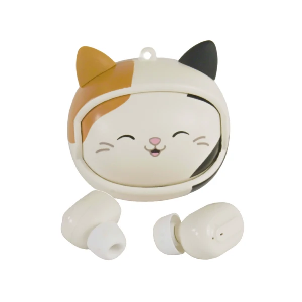 SQUISHMALLOWS FACE-CHANGE ΑΣΥΡΜΑΤΑ ΠΑΙΔΙΚΑ ΑΚΟΥΣΤΙΚΑ TWS EARBUDS - CAM THE CAT