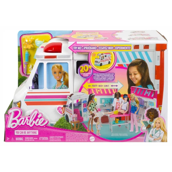 BARBIE ΝΕΟ ΚΙΝΗΤΟ ΙΑΤΡΕΙΟ - ΑΣΘΕΝΟΦΟΡΟ
