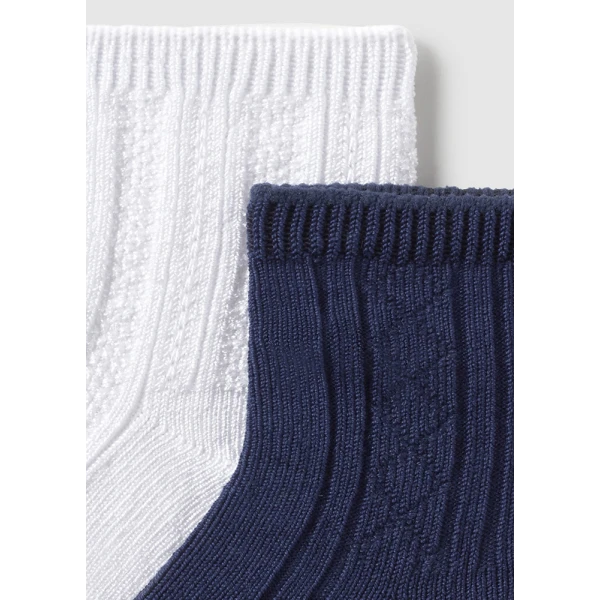 MAYORAL SET 2 SOCKS  WHITE-BLUE
