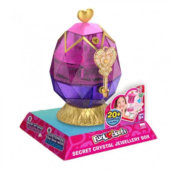 FUNLOCKETS SECRET CRYSTAL JEWELLERY BOX - EGG