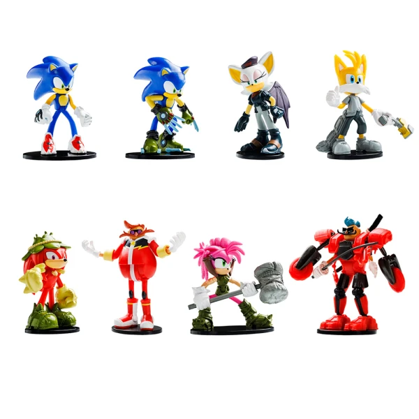 P.M.I. SONIC ARTICULATED ACTION FIGURES 7.5cm 6PACK S1