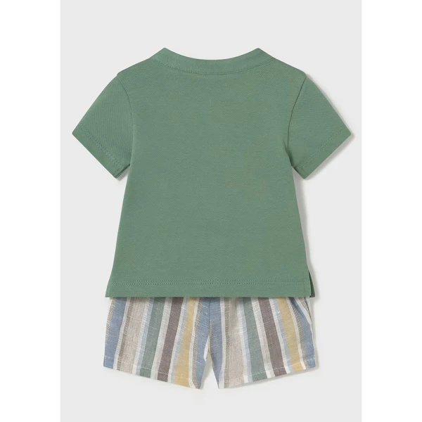 MAYORAL SET TROUSERS SHORT AND POLO GREEN