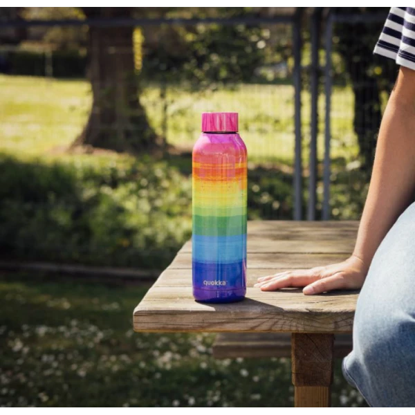 QUOKKA THERMAL STAINLESS STEEL BOTTLE SOLID 630ml RAINBOW