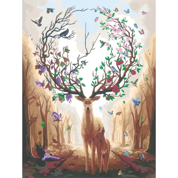RAVENSBURGER PAINT BY NUMBERS CREART CANVAS DEER